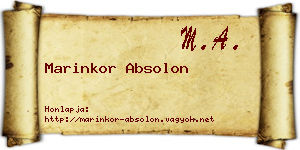 Marinkor Absolon névjegykártya